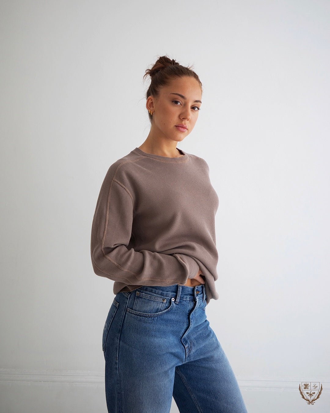 Waffle-Knit Longsleeve - Earth