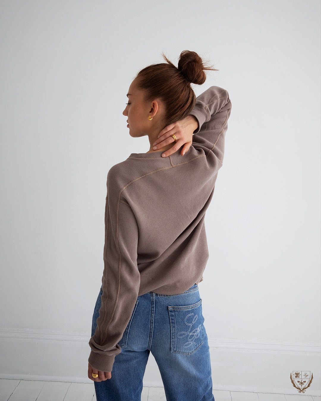 Waffle-Knit Longsleeve - Earth